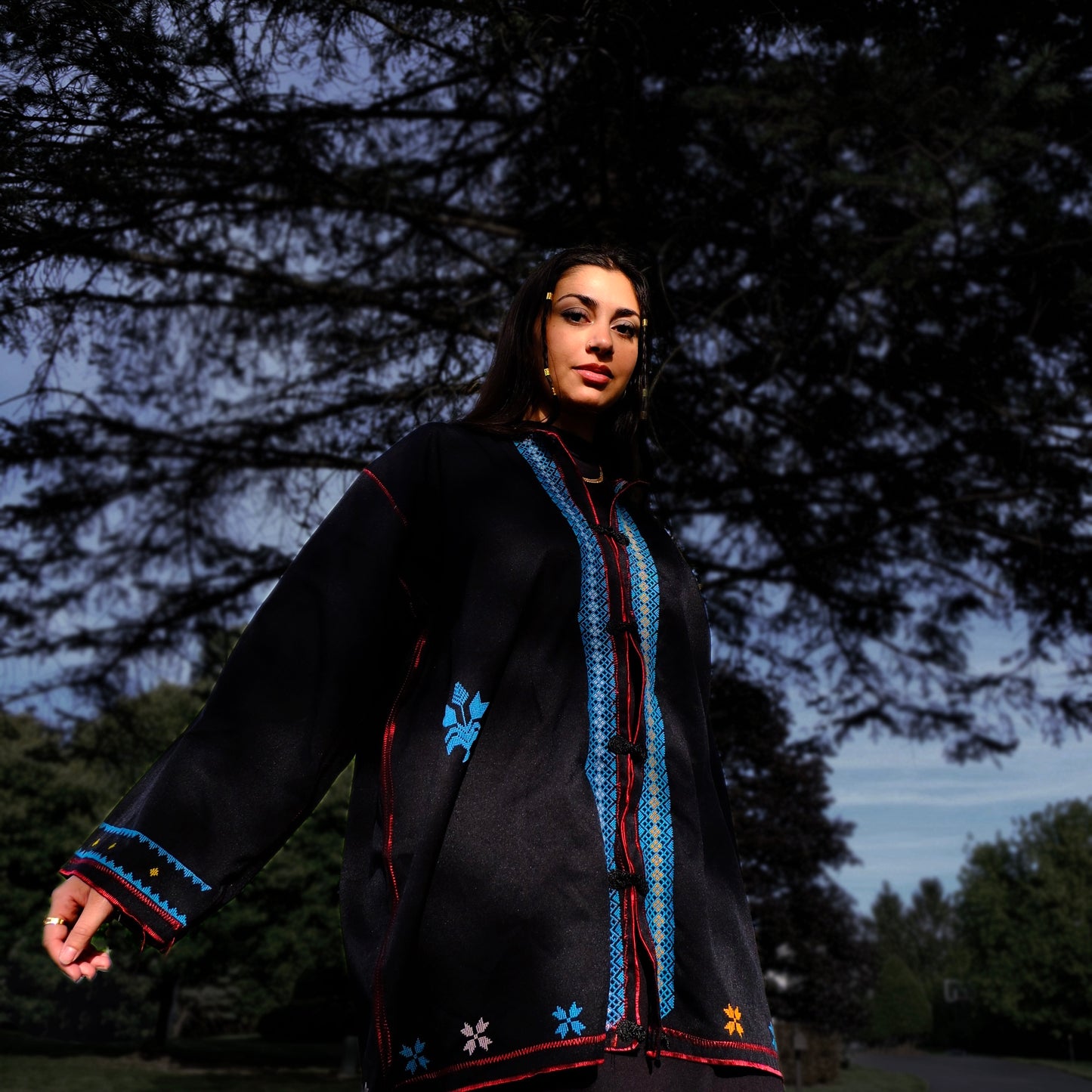 The Saraqib Jacket- Sky Blue